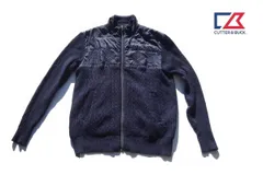 【中古】カッター＆バック｜cutter&buck｜ヒートナビニット切替ブルゾン｜メンズゴルフウェア｜M