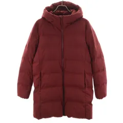 UNIQLO ユニクロ シームレス ショート ダウンコート L ワインレッド レディース 古着