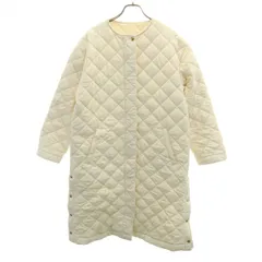 B:MING by BEAMS ビーミングバイビームス キルティング ノーカラーコート M オフホワイト レディース 古着