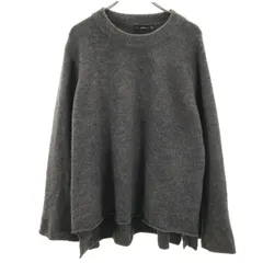 ZARA KNIT ザラニット 長袖 アクリル セーター M グレー ニット レディース 古着