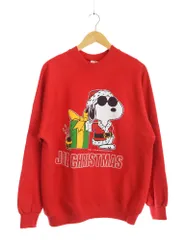 ヴィンテージ Vintage 80s SNOOPY ラグランスリーブスウェット ARTEX コピーライトUnited Feature Syndicate スウェット レッド Lサイズ 103MT-3787
