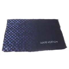 LOUIS VUITTON ルイ・ヴィトン ストール ネイビー グラデーション ユニセックス 中古