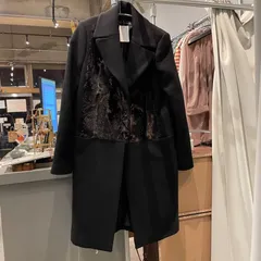 【東あずま店　併売品】　＠　ZARA ザラ　フェイクファー　ロング　coat　jacket　ジャケット　outer　アウター　コート　黒 ブラック BLACK クロ くろ　Mサイズ 38 9号
