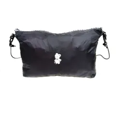 familiar(ファミリア) ショルダーバッグ - 黒×白×マルチ ストラップ着脱可/クマ/チェック柄/TO&FROコラボ