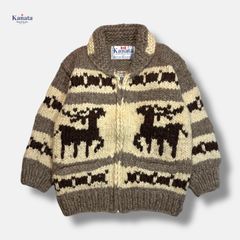 E4カウチンセーター 白くま シロクマ カーディガン - メルカリ