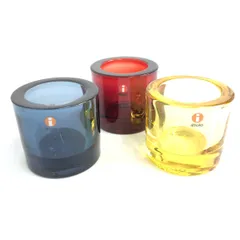 iittala イッタラ キャンドルホルダー/KIVI  3点セット/マリメッココラボ    レッド/ブルー/イエロー  / 240001183632