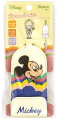スケーター(Skater) リール付き キーケース キーホルダー 鍵収納ケース レトロ ミッキーマウス ZKC1-A [ミッキー]