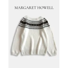 MARGARET HOWELL マーガレットハウエル フェアアイル柄 ニット セーター ウール カシミヤ サイズⅡ