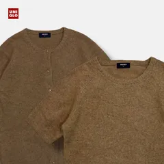 2点セット OLD UNIQLO ウールニット ベージュ レディース L