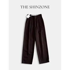 ◆タグ付き◆ THE SHINZONE シンゾーン TOMBOY PANTS トムボーイパンツ ブラウン タックパンツ 日本製