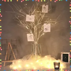 【在庫セール】ウェルカムスペース クリスマスツリー LED ライト オーナメント ウェルカムツリー 卓上 白樺ツリー ブランチツリー おしゃれ MARRY'S] 白 ホワイト 飾り 装飾 [PETIT Christmas tree 約90cm (ウェルカムツリ