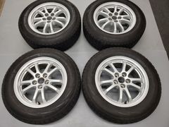 ◎未使用ホイールキャップ付 美品50プリウス純正15in 6.5j +40 100/5H おまけバリ溝スタッドレス 195/65R15 ウイッシュ カローラツーリング