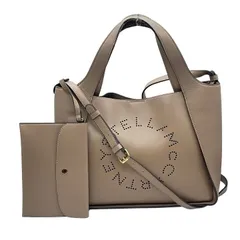 STELLA McCARTNEY ステラマッカートニー パンチングロゴ トートバッグ  ベージュ ポーチ／保存袋