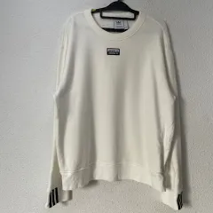 L adidas アディダス ロゴ アイボリー 長袖 スウェット Tシャツ N1301