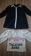 ボボショーズ 女の子 パフ Tシャツ コーデュロイ ONE PIECE