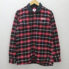 t■リーバイス/LEVI’S 切り替え 長袖フランネルシャツ■赤【メンズS】men's/20【中古】