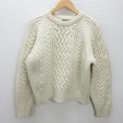 G■フリークスストア/FREAKS STORE ケーブルニット/フィッシャーマンプルオーバー 213-3307【F】白/LADIES/20【中古】■