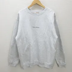 G■ユナイテッドアローズ/UNITED ARROWS B＆Y スウェットシャツ/裏起毛【XL】白灰系/men's/1【中古】■