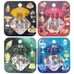 フレークシール 箔押し「喫茶アラモード・宙」全4種類　BGM ビージーエム　4種セット