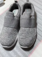 スケッチャーズ 12993 Dynamight 2.0 スニーカー 23cm グレー レディース スリッポン 軽量 メモリーフォーム 低反発インソール ウォーキング シューズ SKECHERS 状態良好 美品 散歩 ジム 旅行