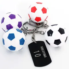 名入れ 卒団 記念品 サッカー ボール PVC サッカーボール キーホルダー 名前 タグ付き ネームタグ 名札 アルミプレート アルミ札 ボールチェーン 高校 卒園 部活 部活動 お揃い 友達 かわいい 子ども 子供 スポーツ お祝い 卒部 卒業 記念 プレゼ