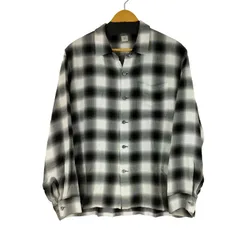 ユーズドフルギ USED古着 FRONT 11201 オンブレチェックオープンカラーシャツ メンズ JPN：L 