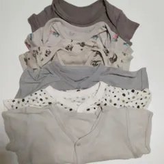 353 80cm 半袖ロンパーツ 肌着 6枚セット