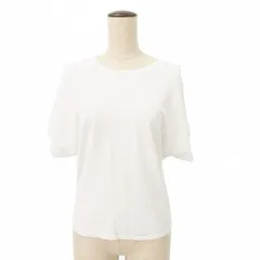 セオリー Theory 25SS Wooster Crepe Knit Bat Wing Top J ラグラン Tシャツ Sサイズ 白 ホワイト