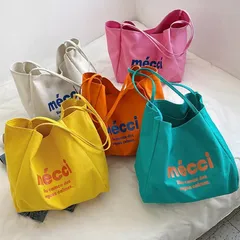 新品 ロゴキャンバストートバッグ カラーバッグ mlial