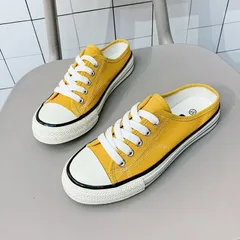 新品 スニーカー スリッポン キャンバス レディース メンズ かかとなし 男女兼用 フラットシューズ おしゃれ スリップオン サンダル ドライビングシューズ ぺたんこ デッキシューズ ローカット 通学 通勤 美脚 mlelr