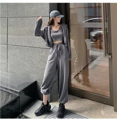 新品 上下セット セットアップ スウェット スポーツウェア レディース 3点セット パーカー ジップアップ インナー スウェットパンツ おしゃれ 新作 mltje