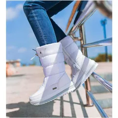 新品 スノーブーツ メンズ スノーシューズ 裏ボア ミドル ブーツ ウインターブーツ 撥水 防滑 防寒 暖かい 保温 釣り 雪遊び mlkvi