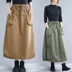 新品 バルーンスカート スカート ロング スカート レディース ロングスカート Aライン ボトムス ロング丈 春 春服 秋 ウエストゴム aライン 体型カバー 着痩せ 通勤 OL 無地 おしゃれ シンプル カジュアル 大人 ゆったり mlvof