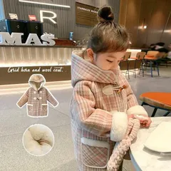 新品 ロングコート キッズ 子供服 女の子 秋冬 アウター ポア 暖かいト レンチコート チュニック ジャケット パーカー トップス コート 韓国 子ども服 キッズコート 子供コート おしゃれ 可愛い mlbwe