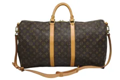 極美品 LOUIS VUITTON ルイヴィトン キーポル バンドリエール55 ボストンバッグ M41414 モノグラム ブラウン 中古 4b011331