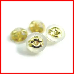 ピアスキャッチK18(18金)ダブルロック・2ペア(4コ)セットシリコン 日本製 ポスト径0.65mm～0.8mm対応 made in JAPAN