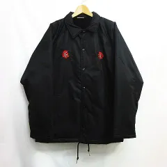 CLUCT クラクト ROSE BOA COACH JKT ローズ ボア コーチ ジャケット 04938 2024 ナイロン 裏ボア ブラック 黒 XL バラ 刺繍 アメカジ ストリート E532M