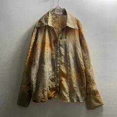 Vintage 90s シアーシャツ フリル ブラウス トップス ユーロ マーブル