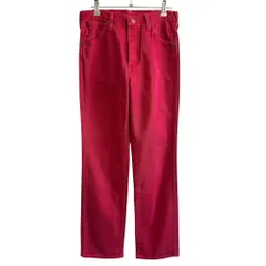 〜90's vintage ビンテージ USA製 Wrangler ラングラー 936 カラーデニム コットンパンツ 赤 レッド 30×32 No.M125