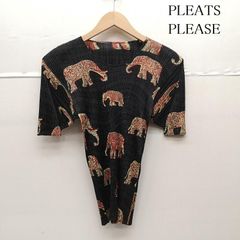 PLEATS PLEASE ドルマンスリーブ カットソー マルチカラー L 美品