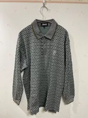 Ashworth アシュワース USA製 総柄 長袖 ポロシャツ コットン100% L