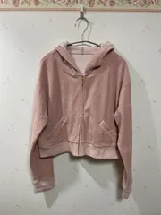 asamimi meets usagi online うさぎ耳 ベロア調 ジップパーカー ピンク フリーサイズ