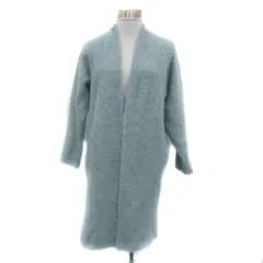 アーバンリサーチ URBAN RESEARCH ITEMS ニットカーディガン ロング丈 前開き 無地 F 水色 ライトブルー /YS22