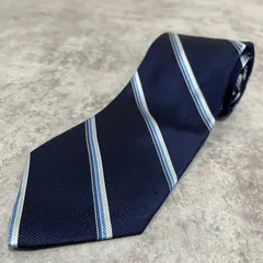 【Brooks Brothers】レジメンタルストライプネクタイ　ネイビー　バイカラー　ブルー　ビジネス