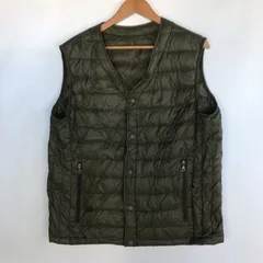 Greatess トップバリュ ナイロンダウンベスト メンズ 3L カーキ 4091202601140022