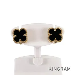 ヴァンクリーフ＆アーペル Van Cleef & Arpels スウィート アルハンブラ K18YG オニキス ピアス sss【中古】