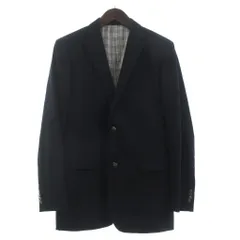 バーバリーブラックレーベル BURBERRY BLACK LABEL テーラードジャケット 長袖 総裏 サイドベンツ ウール 黒 ブラック LL