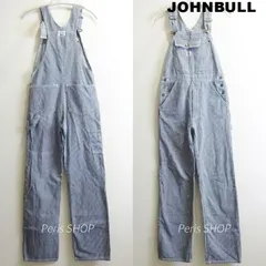 JOHNBULL　ジョンブル　オーバーオール　メンズ S 相当　ヒッコリー　ストレート　サロペット　ユニセックス