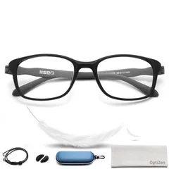 [OptiZen] 老眼鏡 メンズ おしゃれ かっこいい 【ブルーライトカット/オシャレ/UVカット/軽量/形状記憶/マット質感/】 スポーティ首掛け 携帯用 ケース付き 度数 1.0~3.5 M005 1