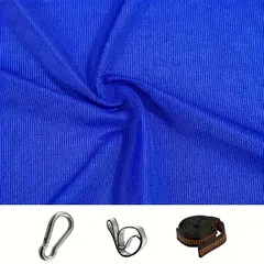 【伸縮性＆高耐久】スイングハンモック 150x280cm ポリエステルロープ付 ヨガ/キャンプ/ピクニック/室内/屋外 快適リラックス空間 調節可能ハンモック【ロイヤルブルー】